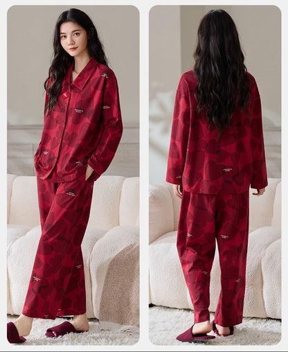Matching Couple Pajamas Set – 100% Premium Cotton, Classic Button-Down Design
