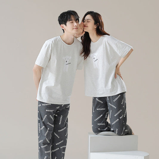 Premium Polyester 4-Piece Matching Pajamas for Couples