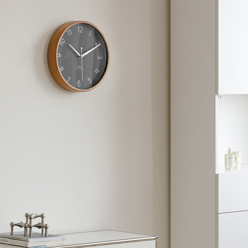 Minimalist Silent Wall Clock – Eco-Friendly Pinewood & Glass Design