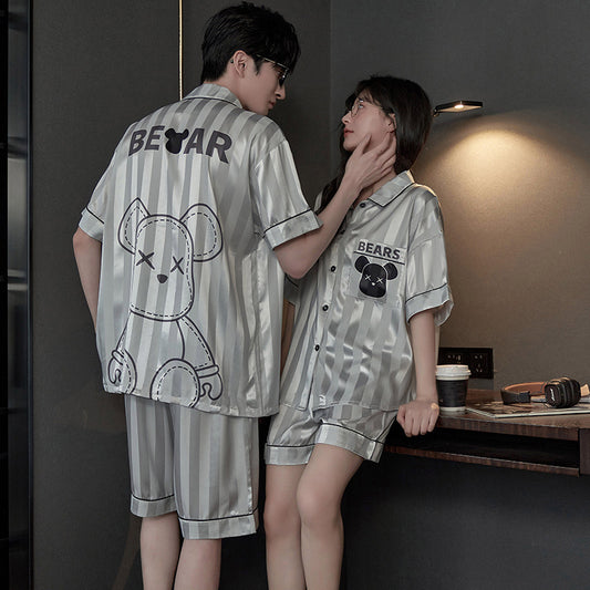 Matching Sleepwear Set for Couples Comfortable Silk