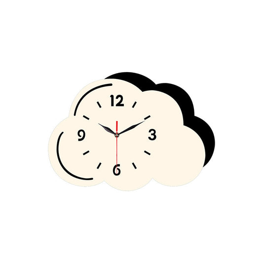 Clouds Shaped Silent Wall Décor Clock – Whimsical and Serene Design