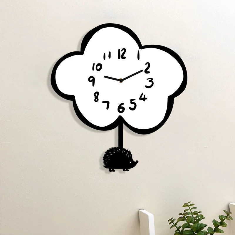Cute Animals Silent Pendulum Clock for Kids Bedroom – Playful & Charming Design