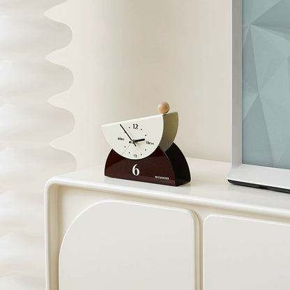 Modern Half-Moon Silent Desk Clock