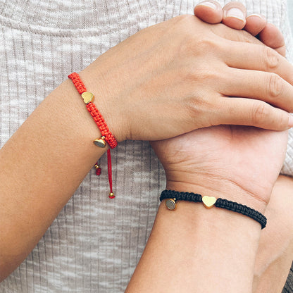 Name Initial Heart Friendship Bracelets Gift Set