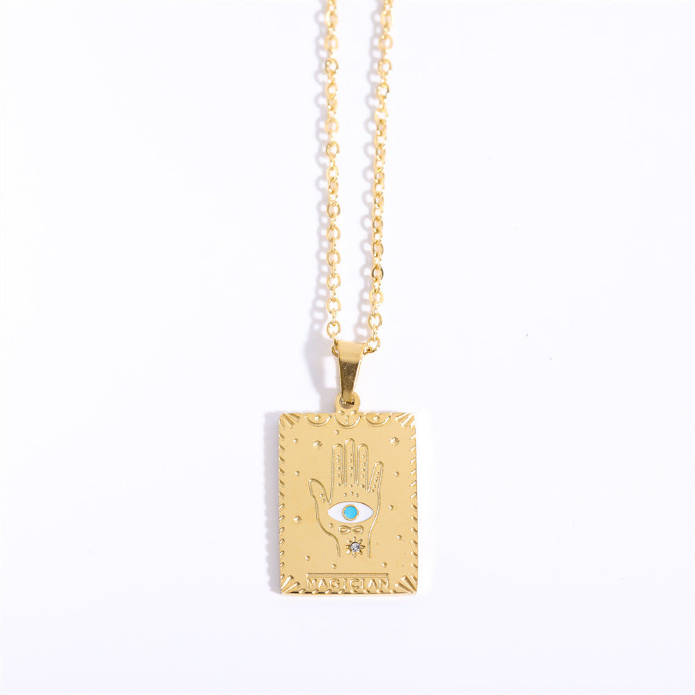 Custom Tarot Card Pendant Necklace for Women