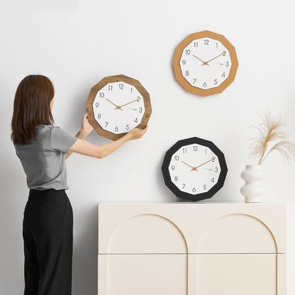 Modern Geometric Analog Silent Wall Clock