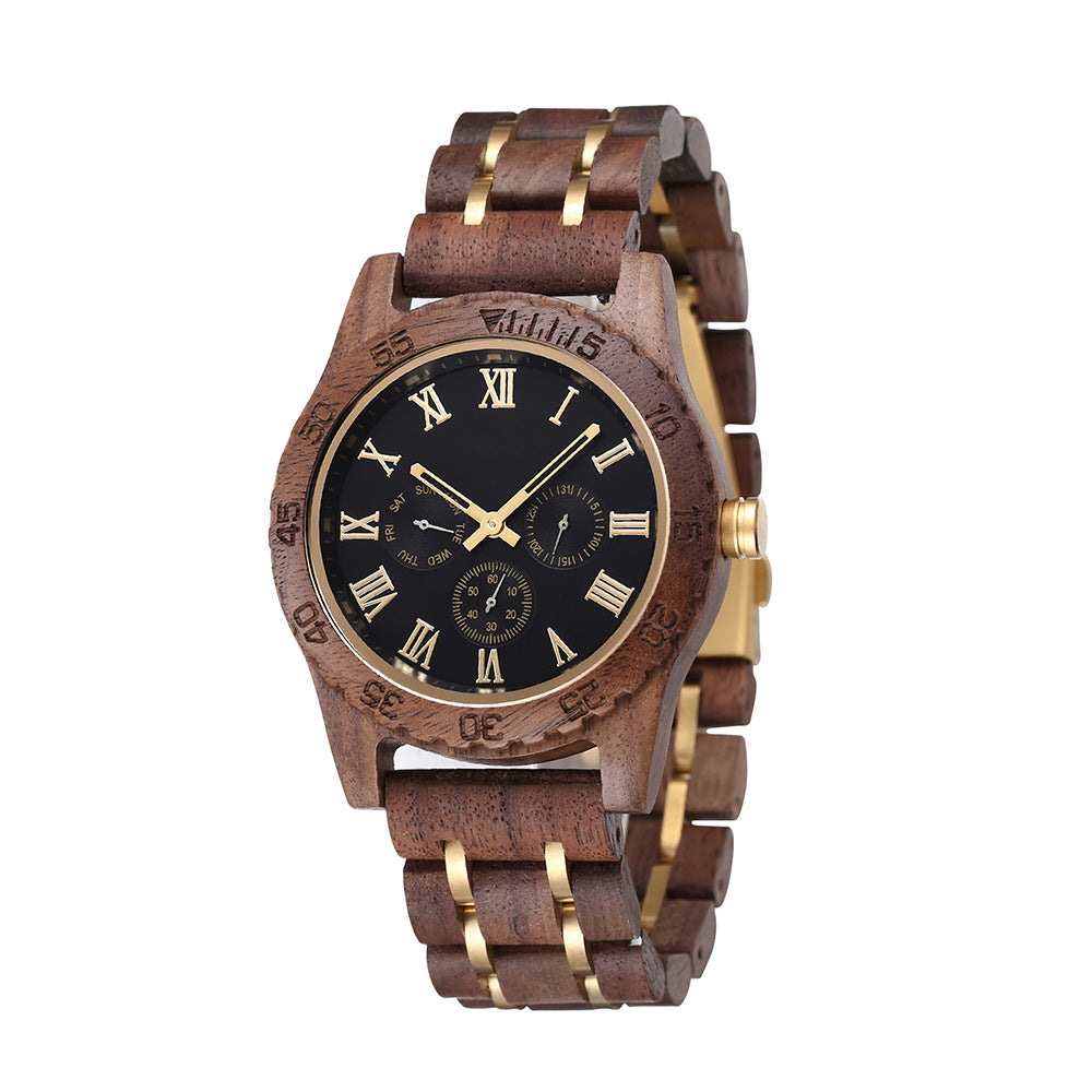 Customized Wooden Mens Analog Watch