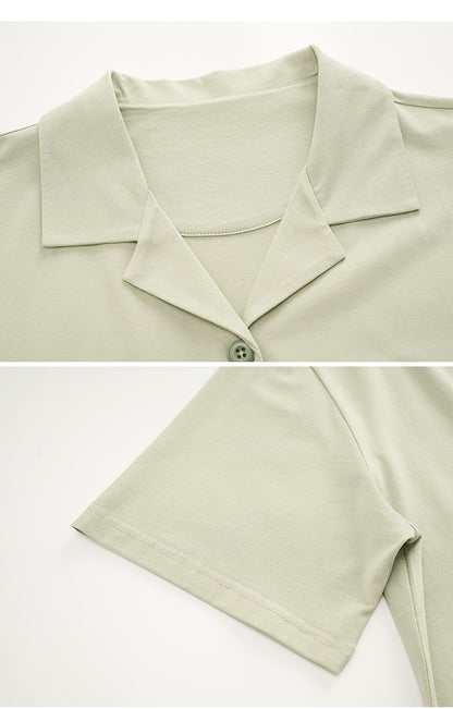Soft Modal Couple Pajamas - Classic Short Sleeve Set