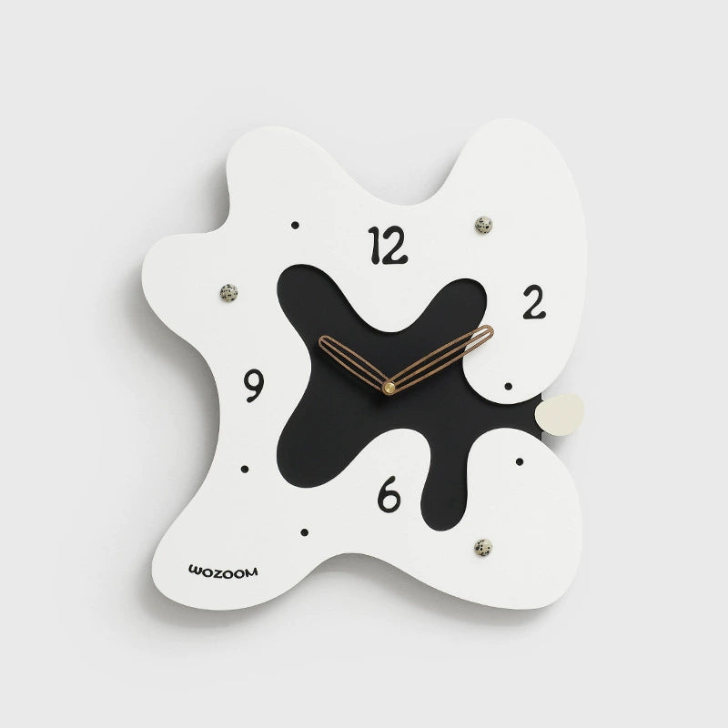 Abstract Silent Wall Clock – Eco-Friendly Artistic Design