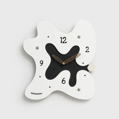 Abstract Silent Wall Clock – Eco-Friendly Artistic Design
