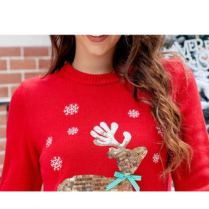 Womens Xmas Sweatshirt Raindeer Sweater