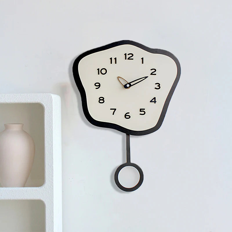 Odd Shaped Swinging Silent Pendulum Clock (26 × 30 cm)