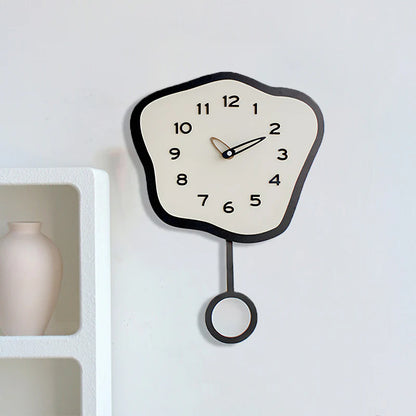 Odd Shaped Swinging Silent Pendulum Clock (26 × 30 cm)