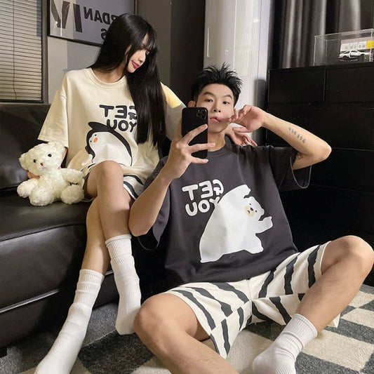 Polar Bear Couple PJs - Matching Summer Set