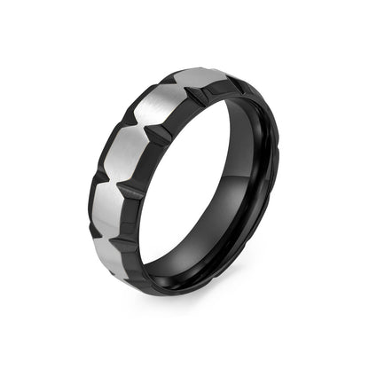 Custom Comfort Fit Groove Mens Ring 7mm