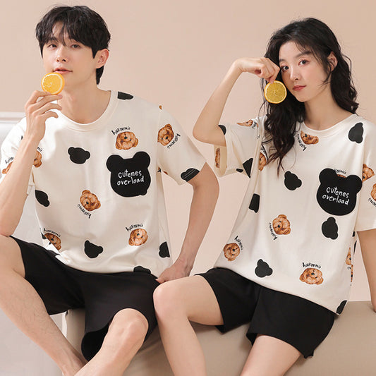"Cuteness Overload" Bear Couple's Pajama Set
