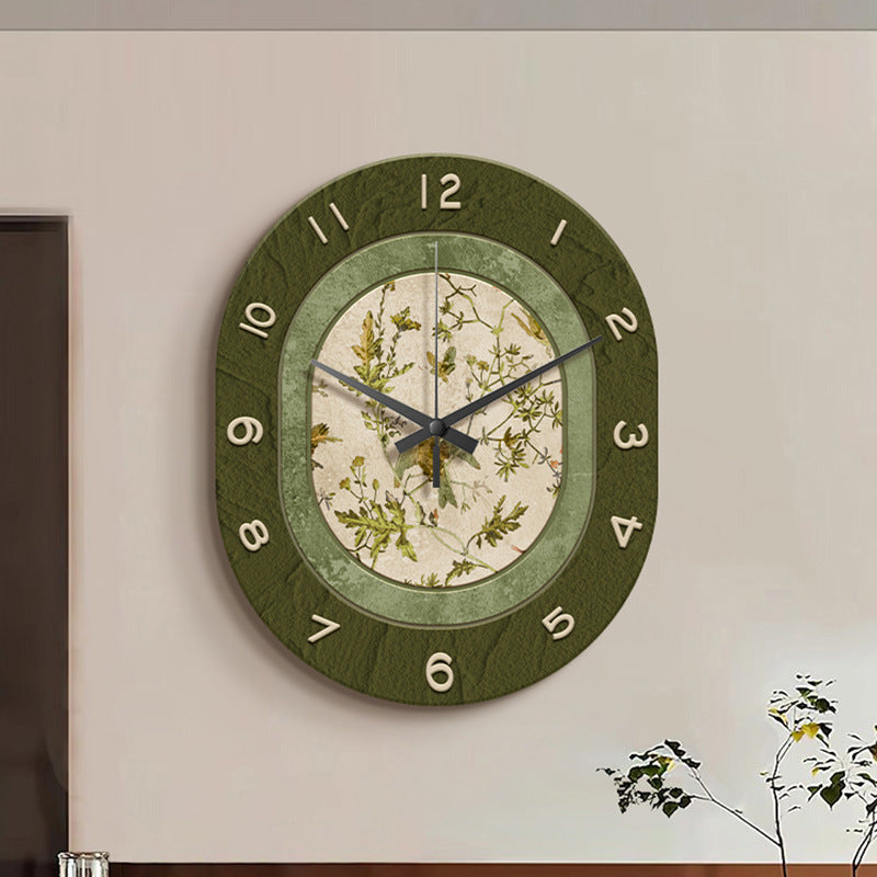 Art Deco Floral Silent Wall Clock – Mirror Acrylic