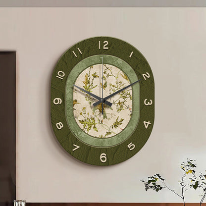 Art Deco Floral Silent Wall Clock – Mirror Acrylic