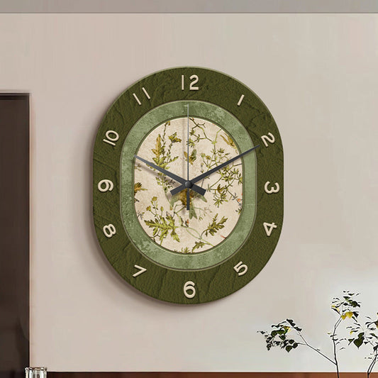 Art Deco Floral Silent Wall Clock – Mirror Acrylic