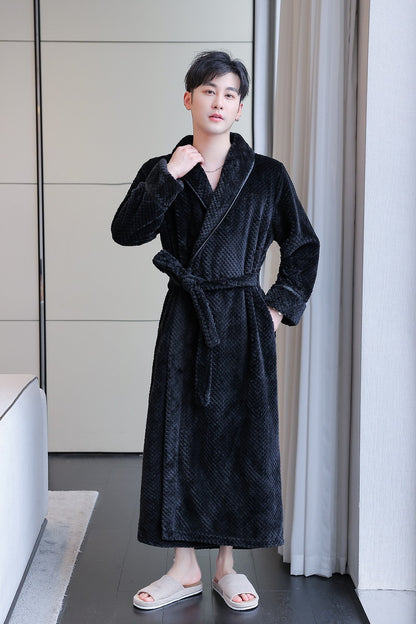 2-Piece Thickened Flannel Winter Robes for Couples