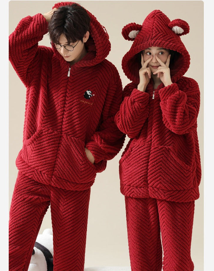 Matching Couple Pajamas Set Winter Sleepwear