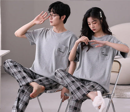 Soft Pajamas Matching Sleepwear Set for Couples