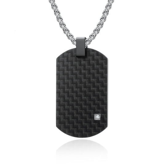 Customized Engraved Army Tag Mens Pendant Necklace