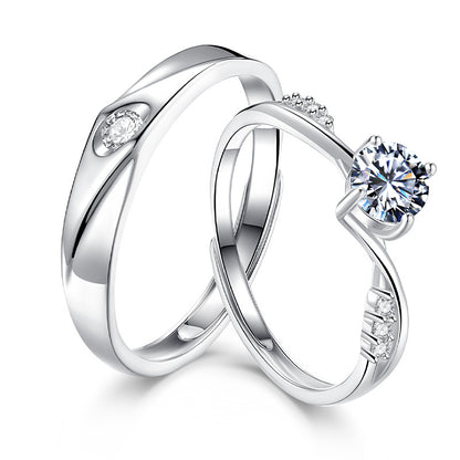 Custom Engraved Promise Rings for Couples Sterling Silver