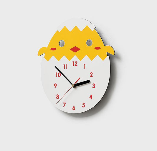 Egg-Shaped Silent Wall Clock – Playful Kitchen Design