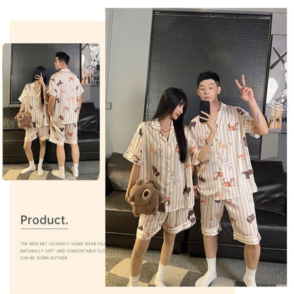 Cool Canine Comfort: Matching Summer Couple Pajamas
