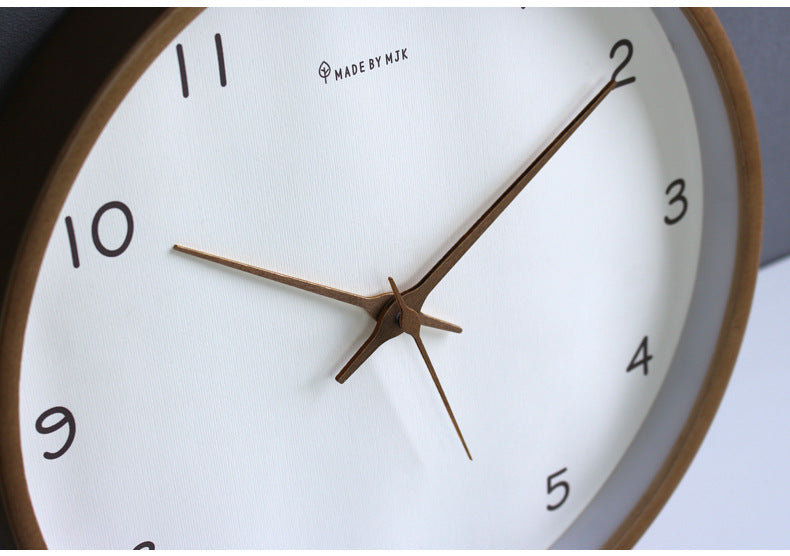 Simple Solid Wood Analogue Wall Clock (10")