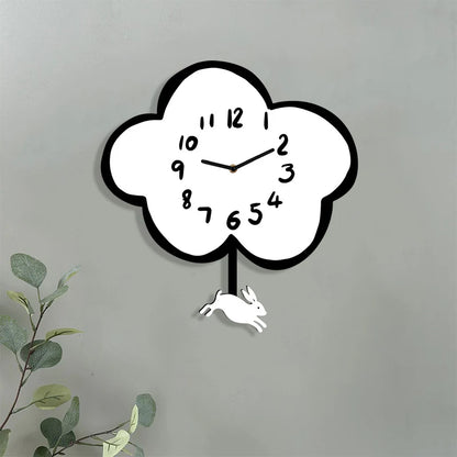Cute Animals Silent Pendulum Clock for Kids Bedroom – Playful & Charming Design