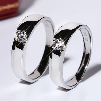 Engraved 0.4 Carat Diamond Wedding Rings Set for 2