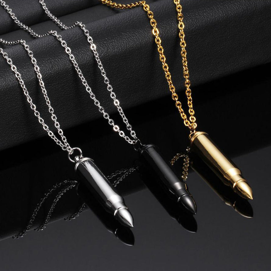 Bullet Necklace with Names Engraved