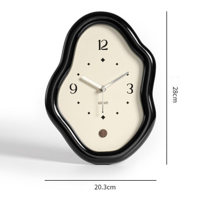 Modern Distorted Silent Table Clock