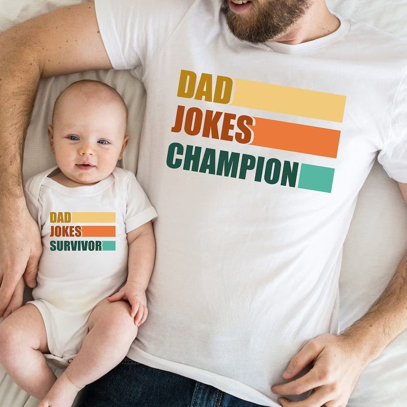 Dad and Baby Funny Matching Tshirts Set