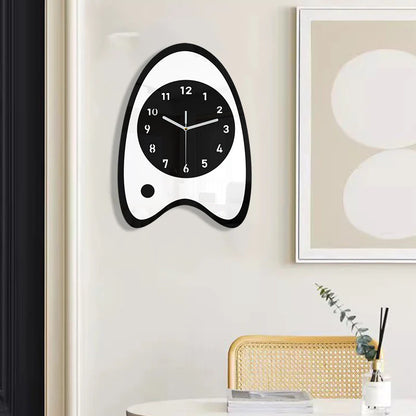 Cute Fish Bait Silent Pendulum Wall Clock (37×21 cm)