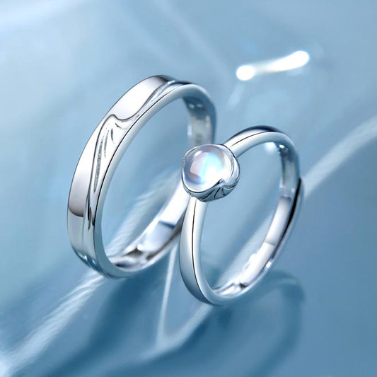 Mountain and Ocean Bff Promise Rings Set