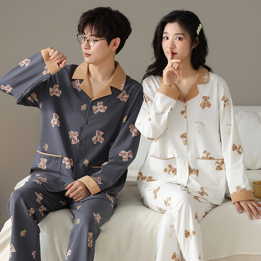 Matching Pajamas Cardigan Loungewear for Couples