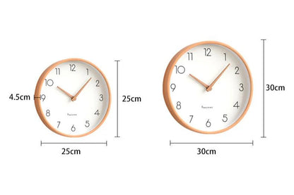 Nordic Minimalist Wooden Silent Wall Clock – Timeless Scandinavian Design