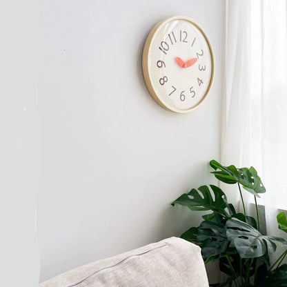 Cute Minimalist Wall Clock with Glass Front