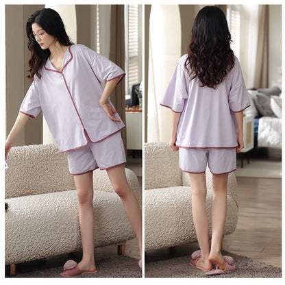 Two-Piece Summer Shorts Pajama Set - 100% Model