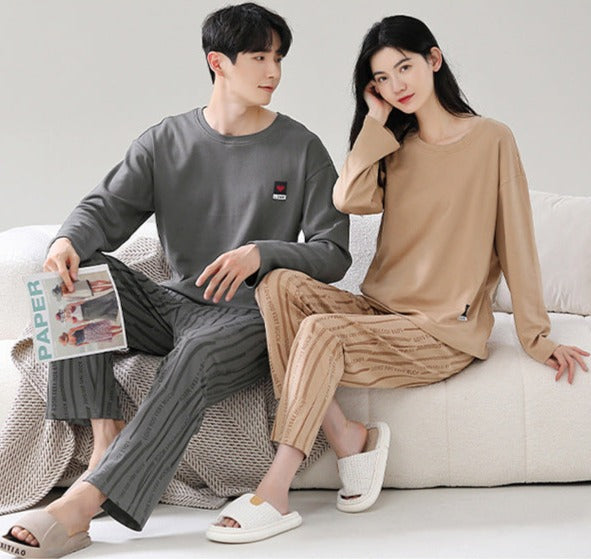 Pure Cotton Soft Pajamas Set for Men and Women