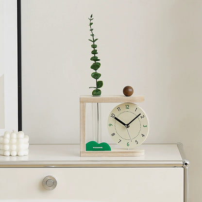 Nordic 3-in-1 Solid Wood Silent Table Clock