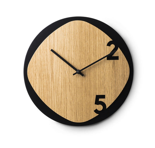 Minimalist Spanish-Style Wooden Wall Clock — 12" (Acrylic + Wood)