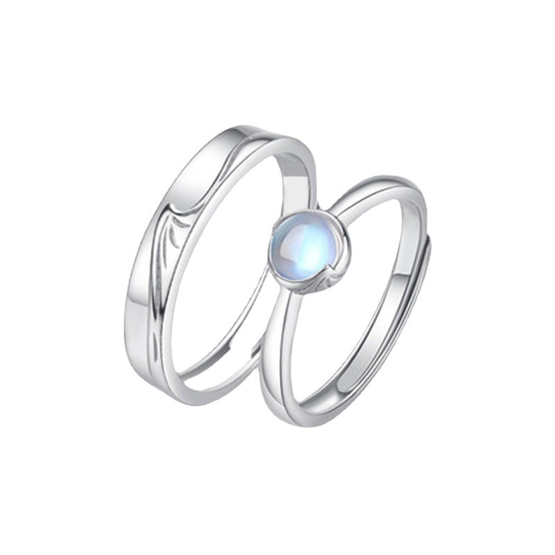 Mountain and Ocean Bff Promise Rings Set