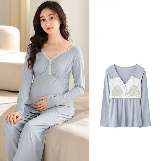 V-Neck Maternity Sleepwear
