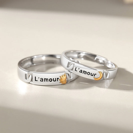 Custom Engraved Amour Rings for Couples