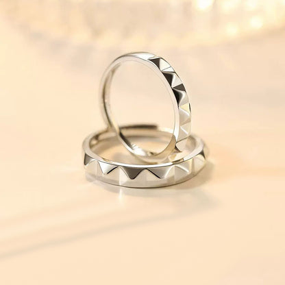 Engravable Tyndall Matching Promise Rings for Couples