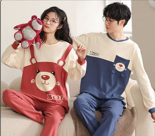 Comfy Bear Full Sleeve Sleepwear for Friends 100% Cotton